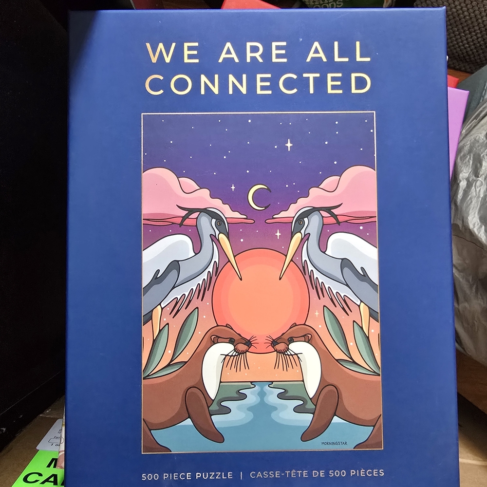 We Are All Connected 500-Piece Puzzle - Nautical Wildlife Illustration - Hobbry
